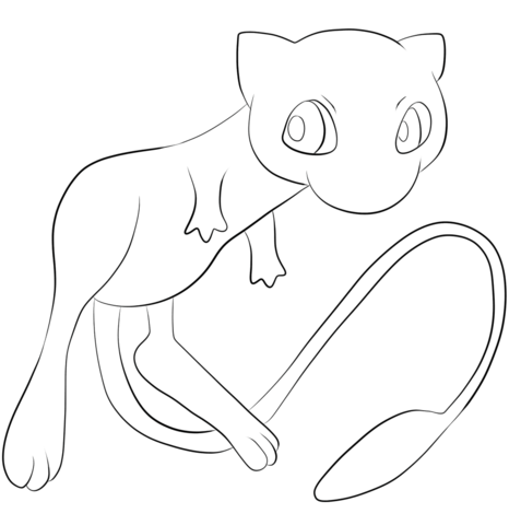 Pokemon Mew  Coloring Page